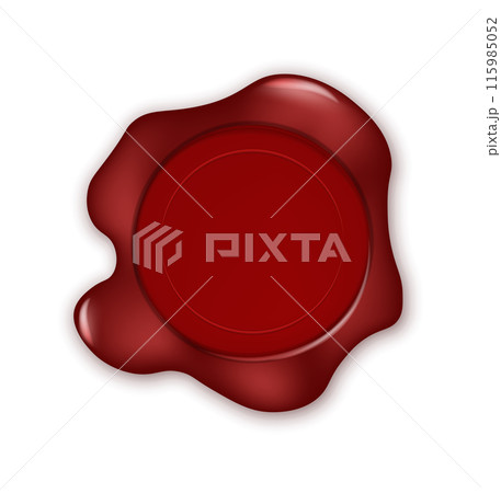 Old seal wax stamps. Stamps for certificate and document. Vector red sealing wax shape Old seal wax stamps. Stamps for certificate and document. Vector red sealing wax shape 115985052