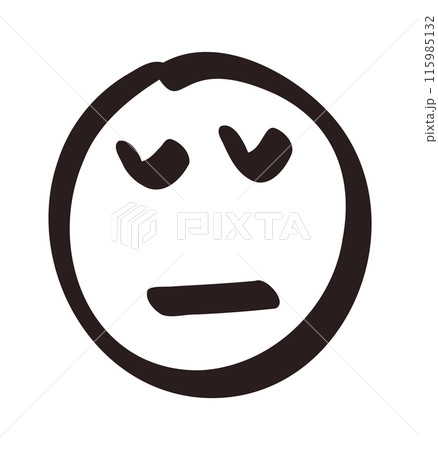 Hand drawn smile. Doodle emotion face. Freehand vector cute emoticon 115985132