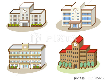 学校の立体ベクターイラスト. 115985657
