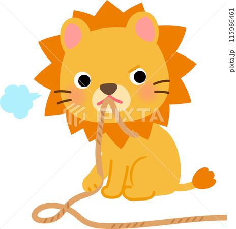 縄張りを作るライオンのキャラクター 縄張りを作るライオンのキャラクター 115986461