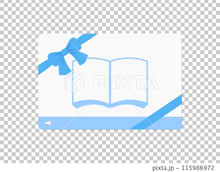 開いた本が描かれているプリペイドカード 開いた本が描かれているプリペイドカード 115986972