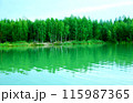 Lake with blue green surface 115987365