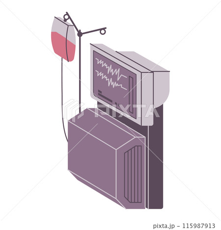 monitor hospital for vital sign heartbeat pulse device machine technology medicine equipment blood donor monitor hospital for vital sign heartbeat pulse device machine technology medicine equipment blood donor 115987913
