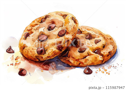 クッキーの水彩画風イラスト「AI生成画像」 115987947