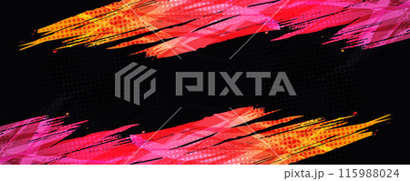 Abstract Sport Background with Blue and Red Gradient Brush Background. Grunge Brushstroke Element with Halftone Effect for Poster or Banner Design Abstract Sport Background with Blue and Red Gradient Brush Background. Grunge Brushstroke Element with Halftone Effect for Poster or Banner Design 115988024