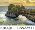 Tanah Lot Temple on Sea in Bali Island Indonesia, Long Exposure 115988644