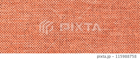 Texture of orange background from woven textile material with wicker pattern, macro. Vintage brick fabric Texture of orange background from woven textile material with wicker pattern, macro. Vintage brick fabric 115988758