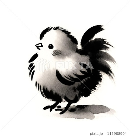 ひよこ 水墨画 ひよこ 水墨画 115988994