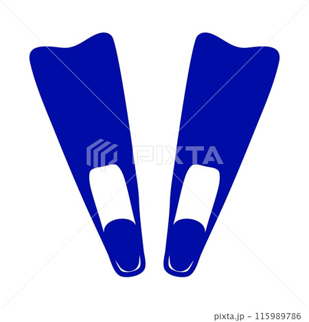 Swimming flippers or diving fins symbol 115989786