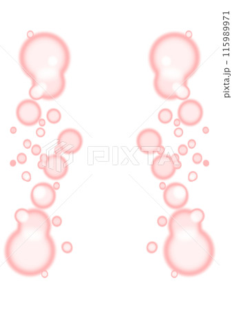 左右にポワポワした赤色の光のフレームエフェクトイラスト 左右にポワポワした赤色の光のフレームエフェクトイラスト 115989971