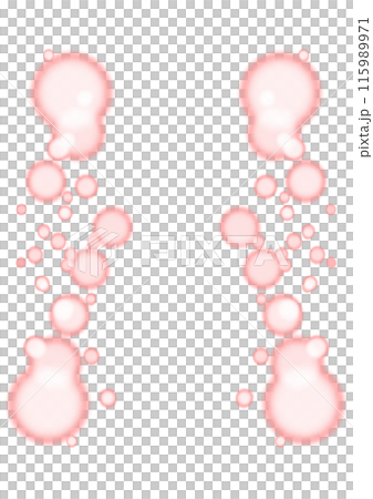 左右にポワポワした赤色の光のフレームエフェクトイラスト 左右にポワポワした赤色の光のフレームエフェクトイラスト 115989971