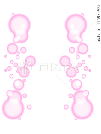 左右にポワポワしたピンク色の光のフレームエフェクトイラスト 115989973