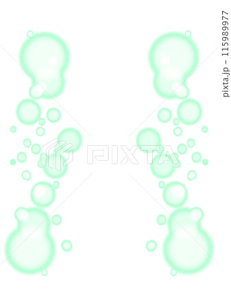 左右にポワポワした緑色の光のフレームエフェクトイラスト 左右にポワポワした緑色の光のフレームエフェクトイラスト 115989977