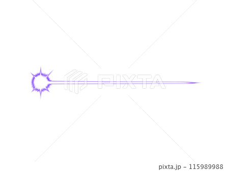 青紫色の光源から一筋のビームが出ているイラスト 青紫色の光源から一筋のビームが出ているイラスト 115989988