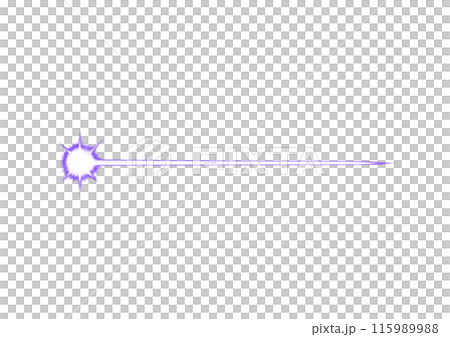 青紫色の光源から一筋のビームが出ているイラスト 青紫色の光源から一筋のビームが出ているイラスト 115989988