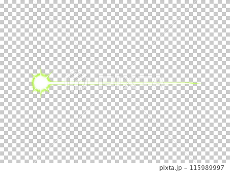 An illustration of a single beam coming from a fluorescent green light source An illustration of a single beam coming from a fluorescent green light source 115989997