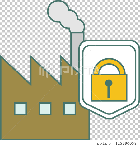 代表工廠安全措施的圖標 115990058