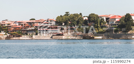Nessebar seaside view, panoramic landscape photo Nessebar seaside view, panoramic landscape photo 115990274