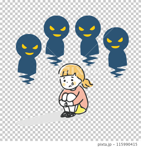 一個孩子被欺負的插圖 115990415