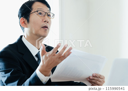 説明する士業の男性 115990541