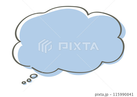 シンプルな雲形の悩みの吹き出し シンプルな雲形の悩みの吹き出し 115990841