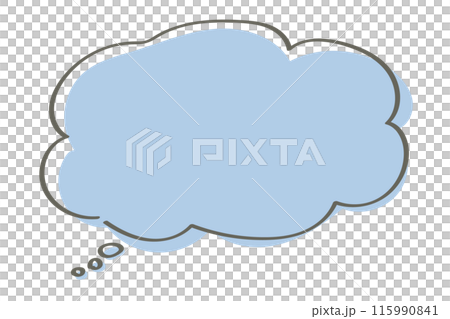 シンプルな雲形の悩みの吹き出し シンプルな雲形の悩みの吹き出し 115990841