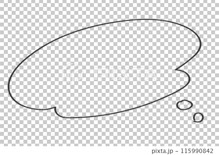 シンプルな線画の考え中の吹き出し 115990842
