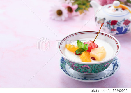 フルーツ杏仁豆腐 115990962