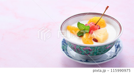 フルーツ杏仁豆腐 115990975
