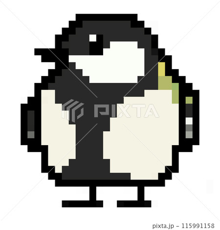 ドット絵 アニマルイラスト シジュウカラ 115991158