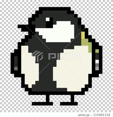 ドット絵 アニマルイラスト シジュウカラ 115991158