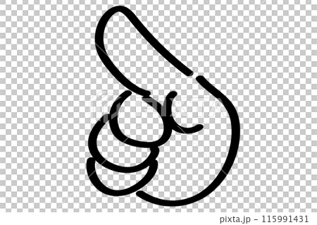 可愛的手寫指向手圖 可愛的手寫指向手圖 115991431