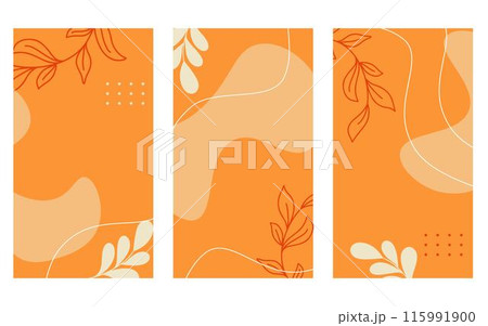 Autumn vertical backgrounds set vector graphic 115991900