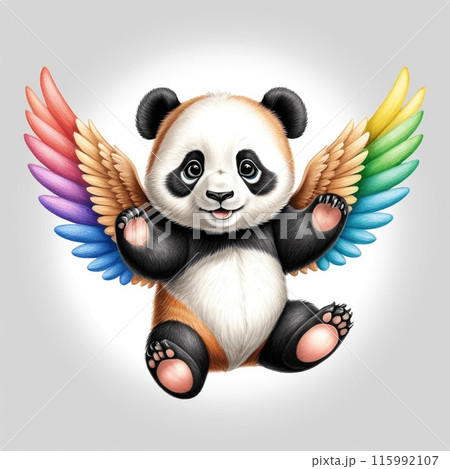 可愛い天使のパンダ 115992107