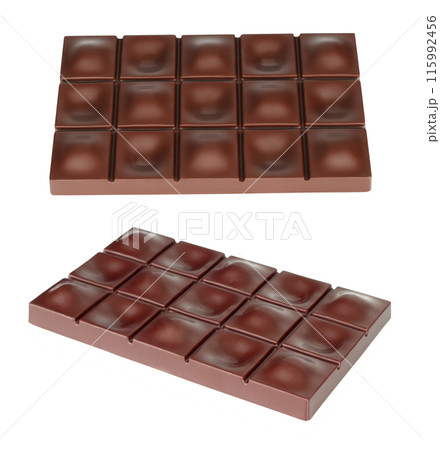 Set of Chocolate Bars, isolated on transparent background 115992456