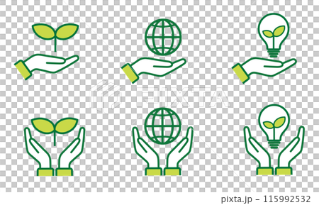 Ecology icon set for protecting the earth's environment 115992532