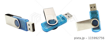 Set of USB Flash Drives, isolated on transparent background 115992756