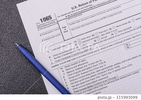 IRS Form 1065 US Return of Partnership Income blank 115993099