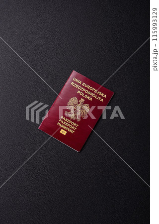 Physical paper international passport of a Polish citizen Physical paper international passport of a Polish citizen 115993129