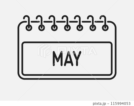 Vector template icon page calendar, month May 115994053