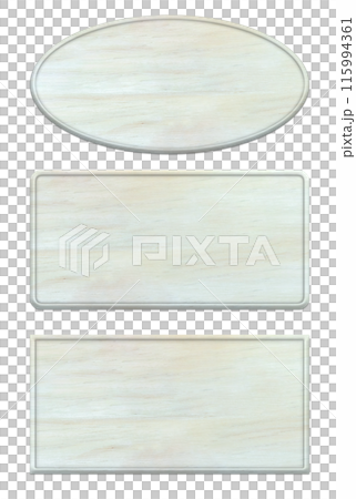 Set of white painted wood grain boards with edges 115994361