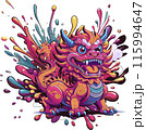 Design of asian dragon. Vector illustration For Wallpaper, Banner, Background, Card, Book, Mural, Illustration, landing page, cover, placard, poster, banner, flyer. generative AI  115994647
