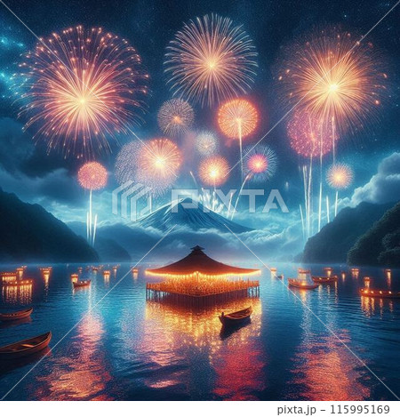 夏の夜に咲く大輪の花火 115995169