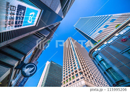 日本の東京都市景観 6月。日本橋駅出入口B0などを望む＝5日 115995206