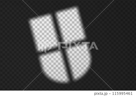 Light effect shadow overlay from arched window isolated transparent background. Light effect shadow overlay from arched window isolated transparent background. 115995461