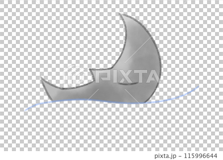 Crescent moon sinking into the sea Crescent moon sinking into the sea 115996644