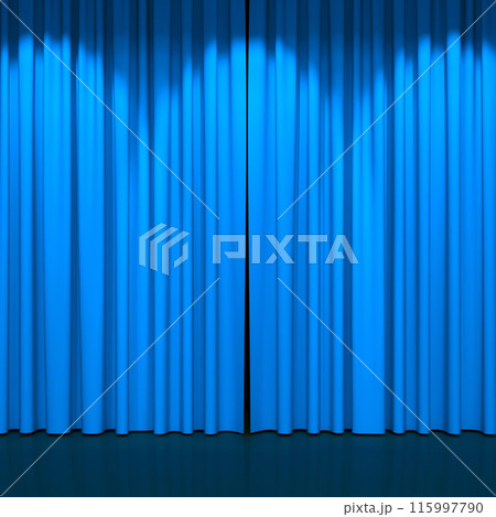 Luxury stage or windows curtains, realistic 3D illustration Luxury stage or windows curtains, realistic 3D illustration 115997790