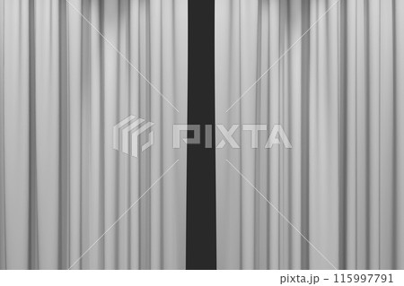 Luxury stage or windows curtains, realistic 3D illustration 115997791