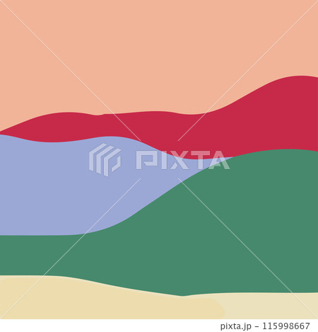 Colorful Abstract Hills Vector illustration 115998667