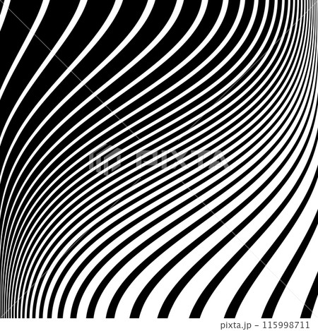 Abstract Halftone Black and White Wavy Lines Pattern. Abstract Halftone Black and White Wavy Lines Pattern. 115998711